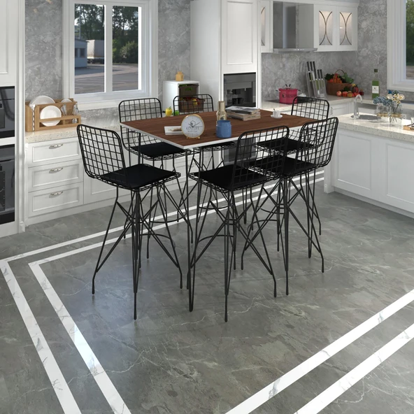 Knsz masa sandalye takımı hem105zengin cvzsyh 130*090 6 sandalye syhsyh ürün görseli 1