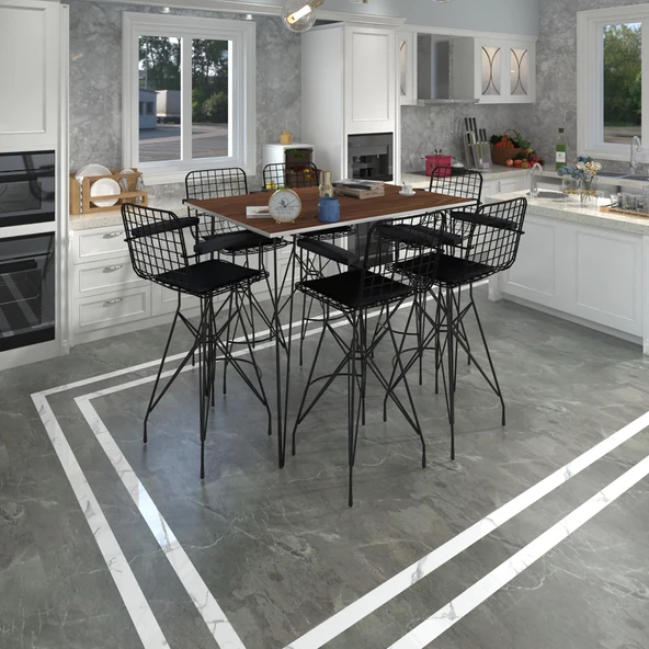 Knsz masa sandalye takımı hem105zengin cvzsyh 130*090 6 sandalye syhsyh kolçaklı ürün görseli 1