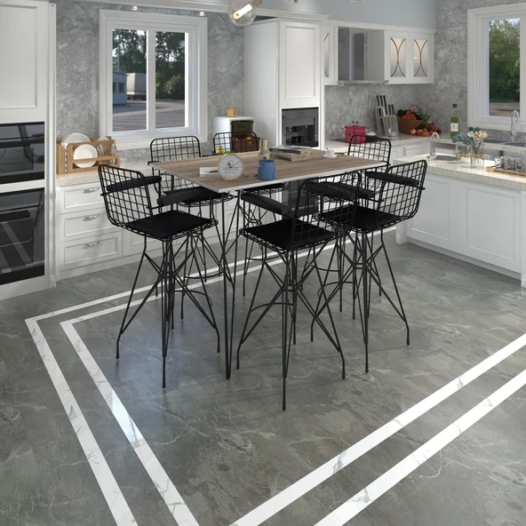 Knsz masa sandalye takımı hem105zengin crdsyh 130*090 6 sandalye syhsyh kolçaklı ürün görseli 1
