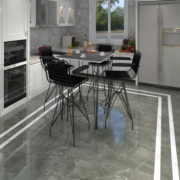 Knsz masa sandalye takımı hem105zengin grisyh 080*080 4 sandalye syhsyh kolçaklı sırt minderli ürün görseli 1