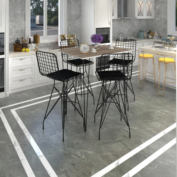 Knsz masa sandalye takımı hem105zengin crdsyh 100*070 4 sandalye syhsyh ürün görseli 1
