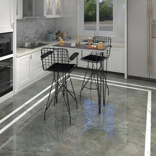 Knsz masa sandalye takımı hem105zengin grisyh 100*040 2 sandalye syhsyh kolçaklı ürün görseli 1