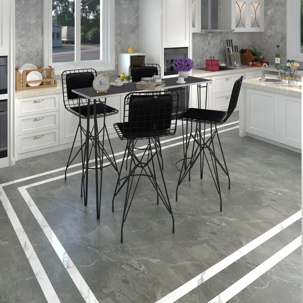 Knsz masa sandalye takımı hem105zengin grisyh 140*040 4 sandalye syhsyh sırt minderli ürün görseli 1