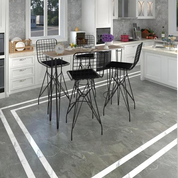 Knsz masa sandalye takımı hem105zengin crdsyh 140*040 4 sandalye syhsyh ürün görseli 1