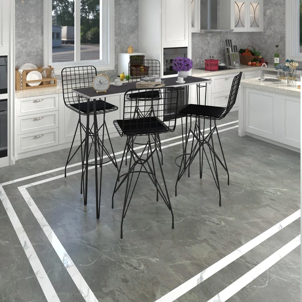 Knsz masa sandalye takımı hem105zengin grisyh 140*040 4 sandalye syhsyh ürün görseli 1