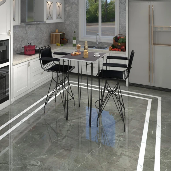 Knsz masa sandalye takımı hem105zengin grisyh 060*060 2 sandalye syhsyh kolçaklı sırt minderli ürün görseli 1