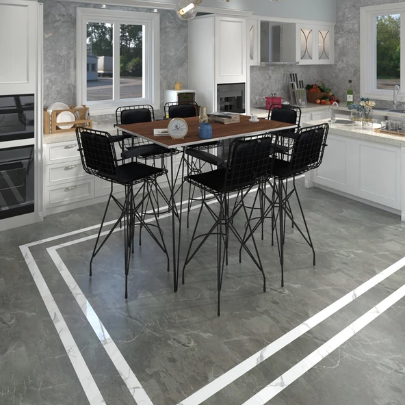 Knsz masa sandalye takımı hem105zengin cvzsyh 130*070 6 sandalye syhsyh kolçaklı sırt minderli ürün görseli 1