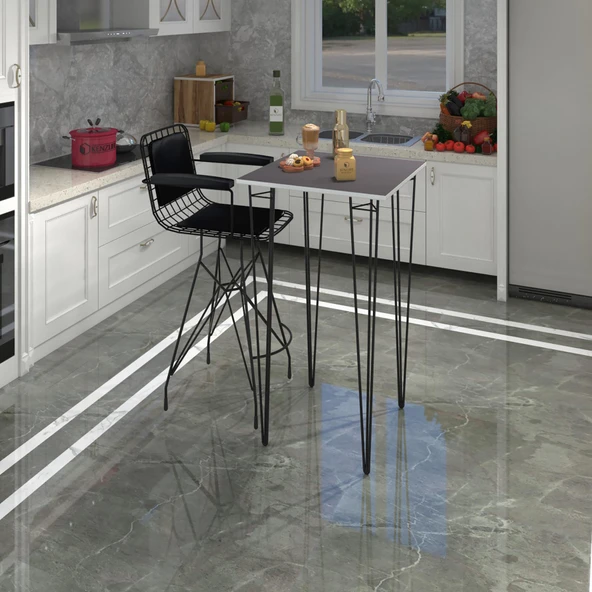 Knsz masa sandalye takımı hem105zengin grisyh 060*060 1 sandalye syhsyh kolçaklı sırt minderli ürün görseli 1
