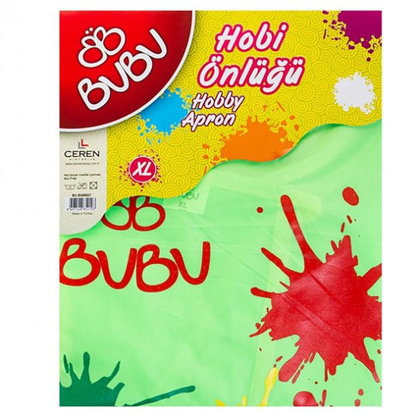 Bu-Bu Boyama Önlüğü +10 Yaş Su Geçirmez XL BUBU00027 ürün görseli 1