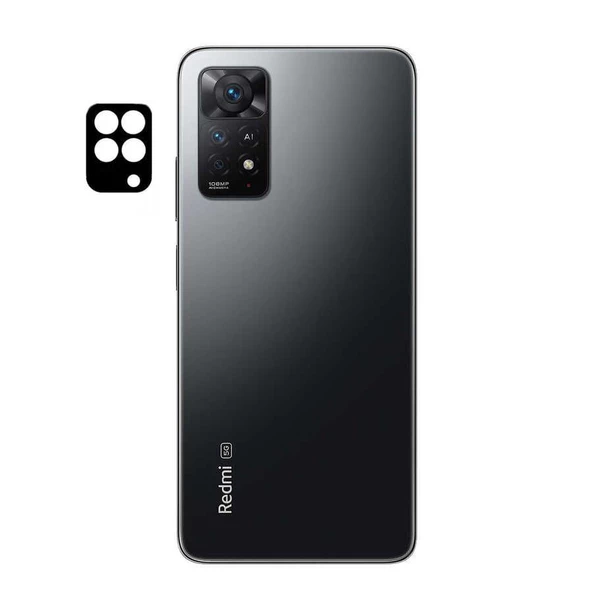 Gpack Xiaomi Redmi Note 11 Pro 5G Kamera Lens Koruyucu Cam Siyah ürün görseli 1