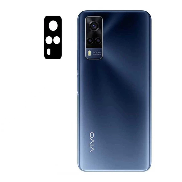 Gpack Vivo Y53S Kamera Lens Koruyucu Cam Siyah ürün görseli 1