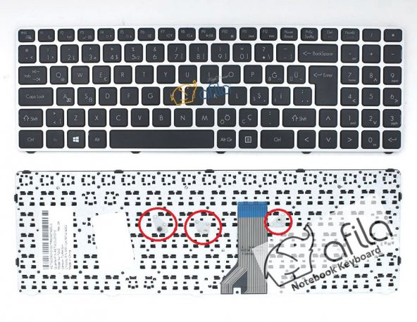 Exper Twd Q5V Notebook Klavyesi - Tuş Takımı / Siyah - TR - Resim 2