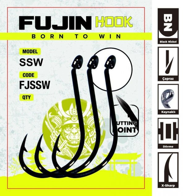 Fujin SSW Delikli Kaynaklı Çapraz Octopus Kancası ürün görseli 1