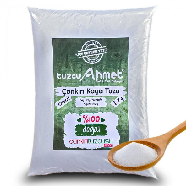 Kristal Çankırı Kaya Tuzu 1 Kg Taş Değirmende Öğütülmüş ürün görseli 1