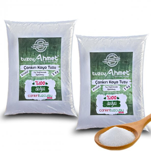 2 Adet 1 Kg Kristal Kaya Tuzu ürün görseli 1