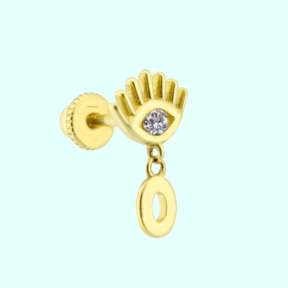 Altın Sallantılı Harf Piercing Harfler Mevcut - Resim 2