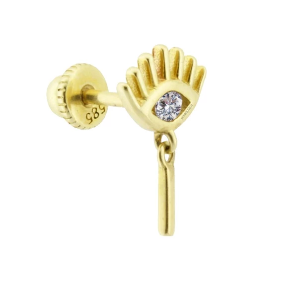 Altın Sallantılı Harf Piercing Harfler Mevcut - Resim 7