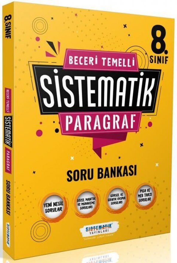 8. Sınıf Beceri Temelli SİSTEMATİK Paragraf Soru Bankası Sistematik Yayınları ürün görseli 1