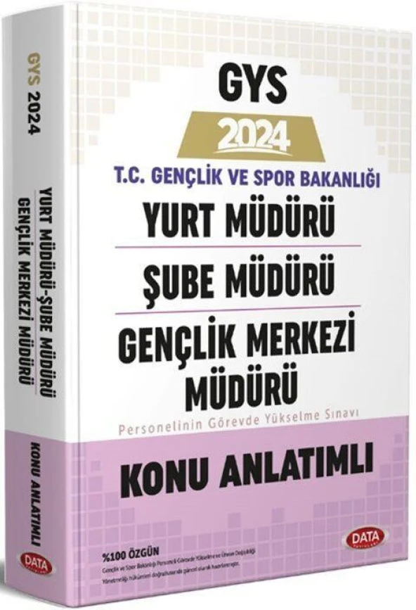 T.C. Gençlik ve Spor Bakanlığı GYS Yurt Şube Gençlik Merkezi Müdürü Hazırlık Kitabı Data Yayınları ürün görseli 1