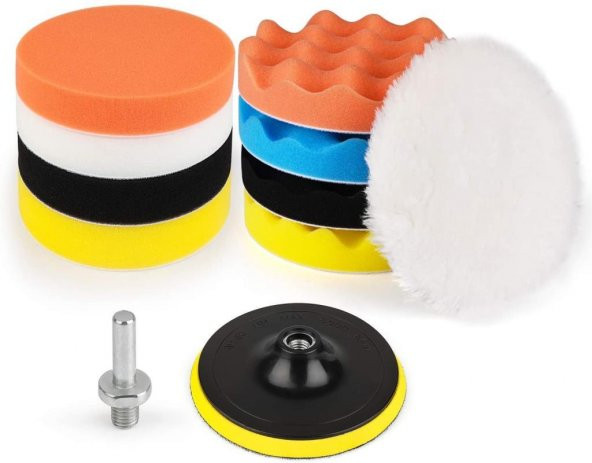 Rodex 115mm Polisaj Parlatma Pedi Seti 11 Parça Oto Parlatıcı Pedleri Otomotiv Parlatma ürün görseli 1