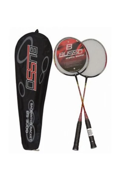 Busso BS-3000 2'li Badminton Raketi Kırmızı ürün görseli 1