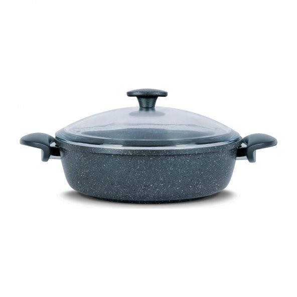 Thermoad Love Alüminyum Döküm 26 cm Basık Tenceresi / Gri ürün görseli 1