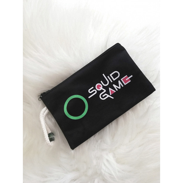 Squid Game Yeşil Yuvarlak Bez Cüzdan Kalemlik ürün görseli 1