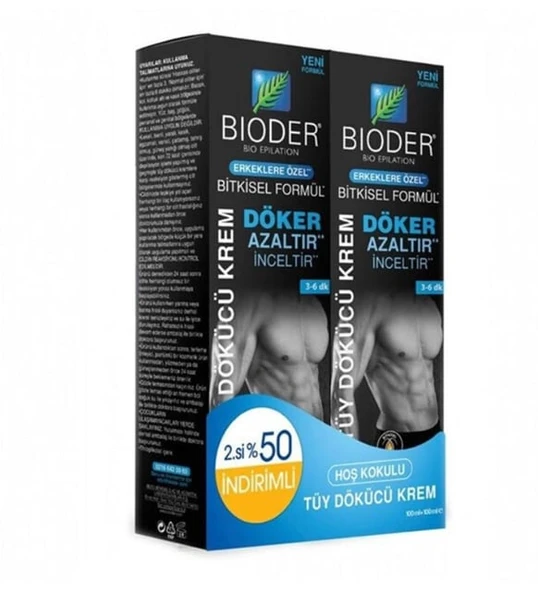 Bioder Tüy Dökücü Krem Erkek 100 ml 2'li ürün görseli 1