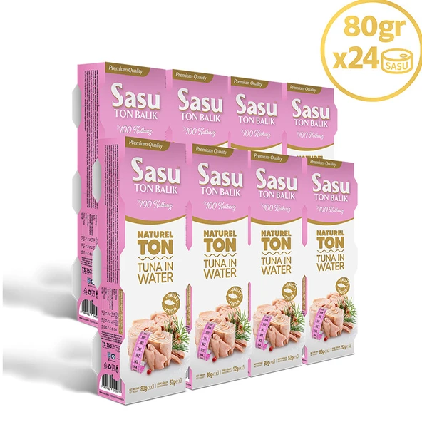 Sasu Light Suda Ton Balığı 24x80 gr Bütün Dilim ürün görseli 1