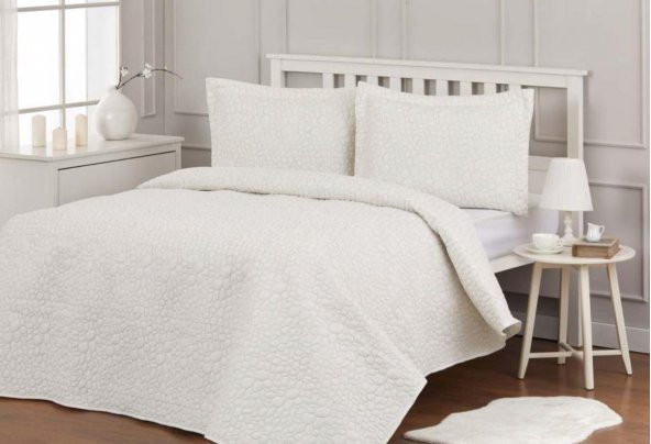 Özdilek Tek Kişilik Nakışlı Yatak Örtüsü Care Krem 180X230 ürün görseli 1