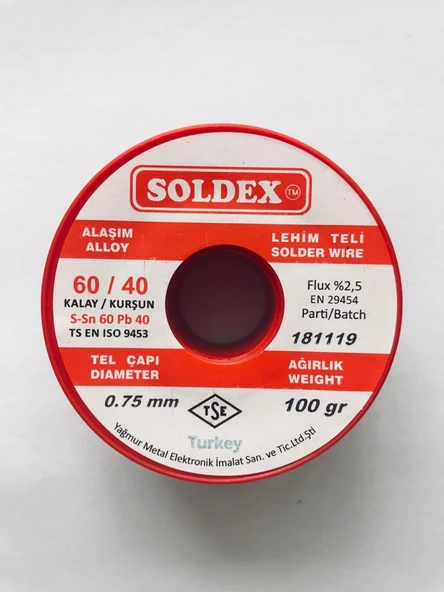 SOLDEX 0,75 MM 100 GR.LEHİM ATMA TELİ ürün görseli 1