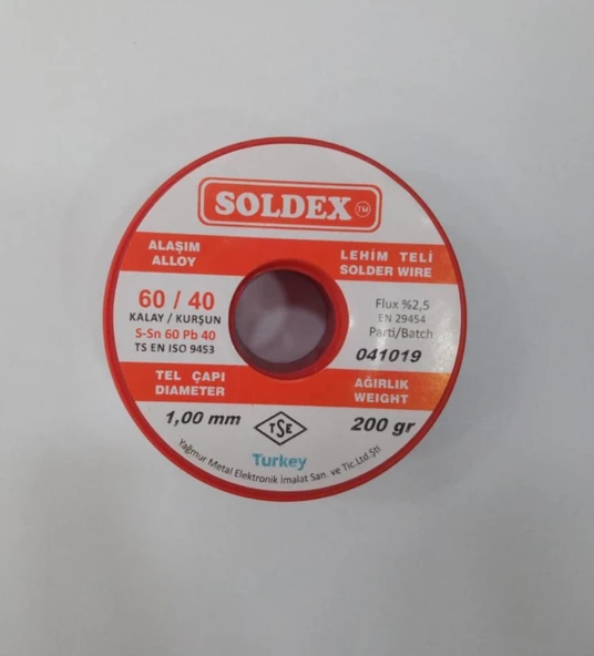 SOLDEX 1.00 MM 200 GR.LEHİM ATMA TELİ ürün görseli 1
