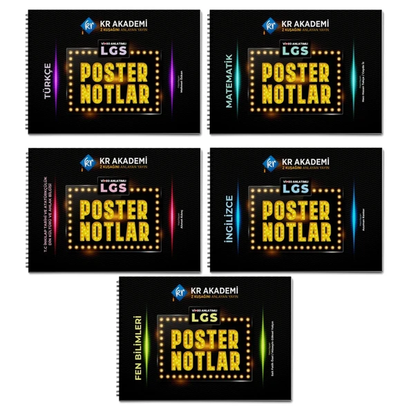 LGS Poster Notlar Seti (5'Li) Kr Akademi Yayınları ürün görseli 1