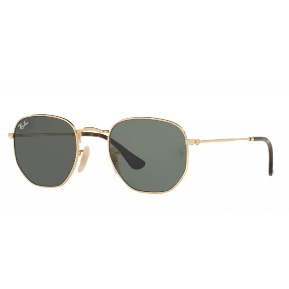Ray-Ban Hexagonal 3548N 001 51 Gold-Green Güneş Gözlüğü ürün görseli 1