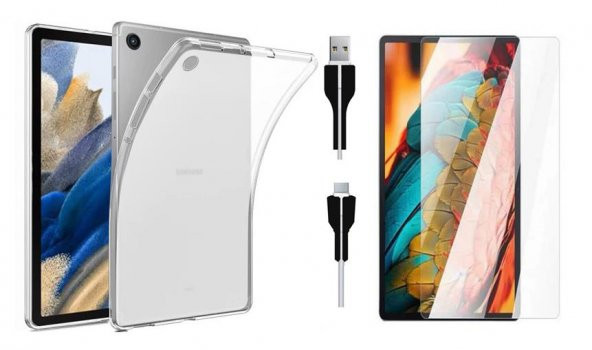 Samsung Galaxy Tab A8 10.5 SM-X200 (2021) Silikon Kılıf+Nano Cam+Kablo Koruyucu ürün görseli 1