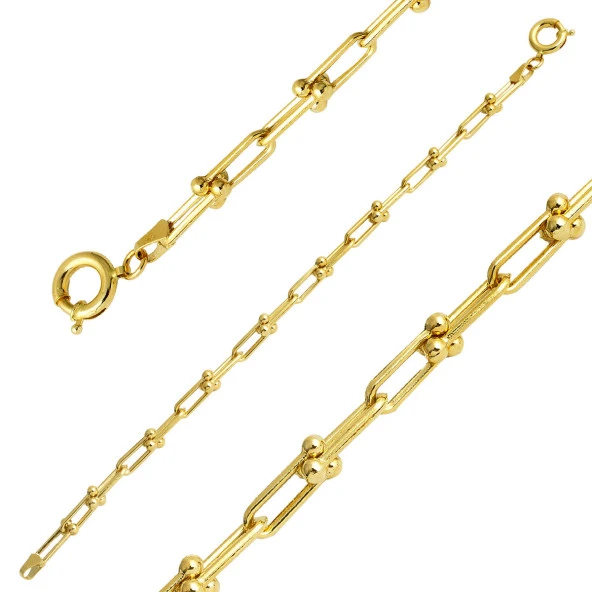 Tiffany Topçuk Zincir Altın Bileklik ürün görseli 1