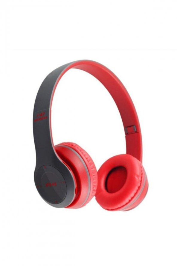 P47 Extra Bass Wireless Radyolu Bluetooth Kulaklık KIRMIZI RENK ürün görseli 1