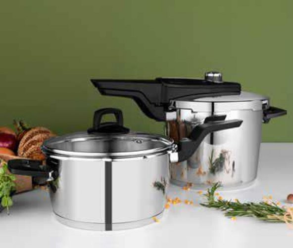 Aryıldız Easy Quick Kanka Düdüklü Tencere Set 6+4 Litre ürün görseli 1