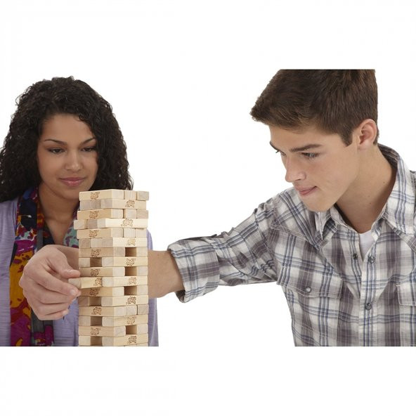 Hasbro Jenga Klasik Jenga Classic ORJİNAL Hasbro Jenga - Resim 5