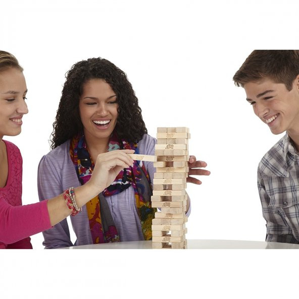 Hasbro Jenga Klasik Jenga Classic ORJİNAL Hasbro Jenga - Resim 6