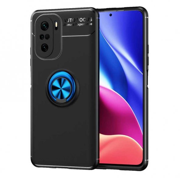 Xiaomi Poco F3 Kılıf Standlı Yüzüklü Manyetik Silikon ürün görseli 1