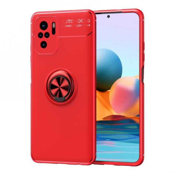 Xiaomi Redmi Note 10 Kılıf Standlı Yüzüklü Manyetik Silikon ürün görseli 1