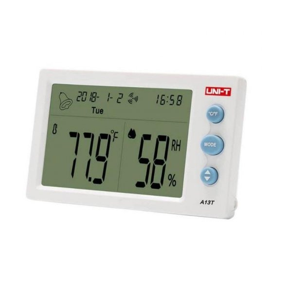 UNI-T A13T Saat & Sıcaklık & Nem Ölçer A12T -10~50° ürün görseli 1