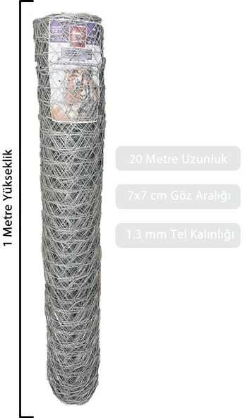 1x20 Metre Bahçe Tel Örgü Bahçe Çiti Bahçe Teli Çevirme Teli 1.3 mm Kalınlığında ürün görseli 1