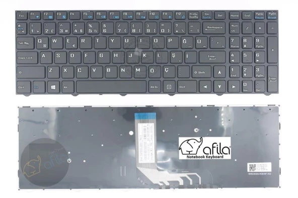 Casper Nirvana X500 Notebook Klavyesi - Siyah TR / ışıksız - Resim 2