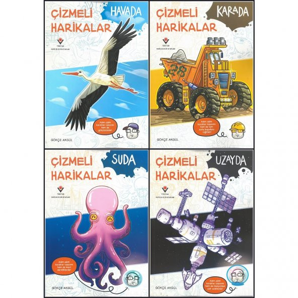 Çizmeli Harikalar Havada-Karada-Suda-Uzayda Nasıl Çizilir?4lü Set ürün görseli 1