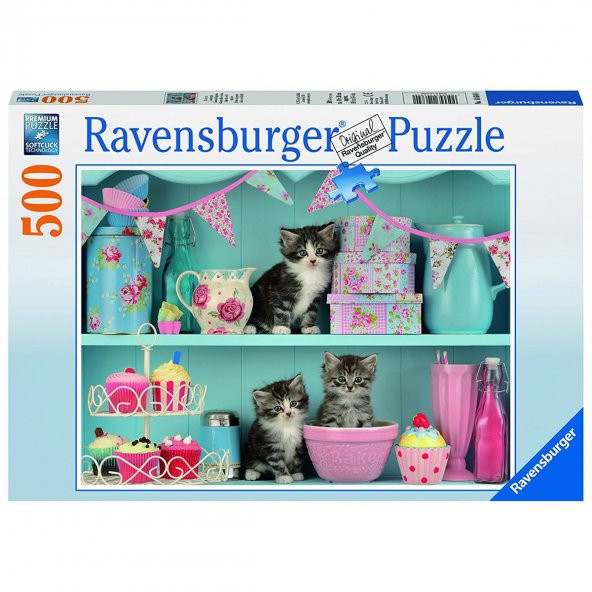 Ravensburger 500 Parçalı Yapboz Sevimli Kediler ve Kekler Puzzle ürün görseli 1