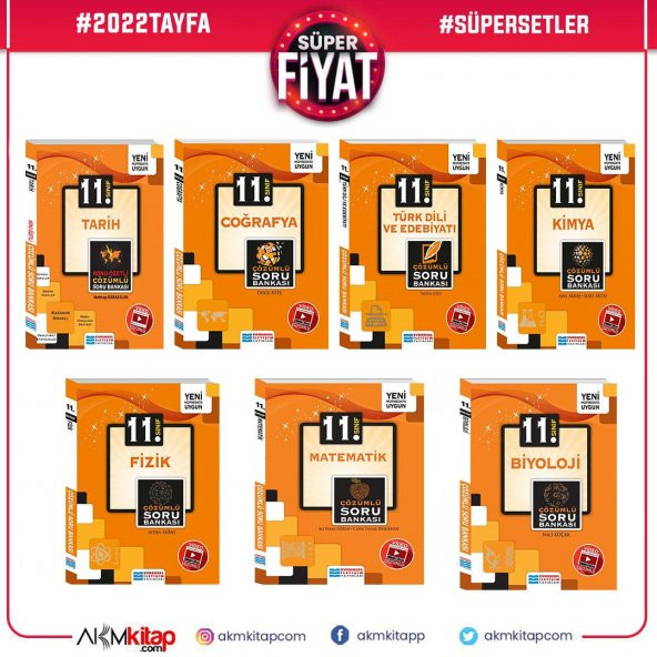 Evrensel İletişim Yayınları 11.Sınıf Soru Bankası Seti 7 Kitap ürün görseli 1