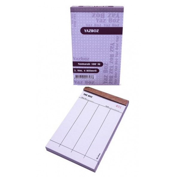 YazBoz Numaralı 3. Hamur 4 Bölmeli 10 lu paket armat ürün görseli 1