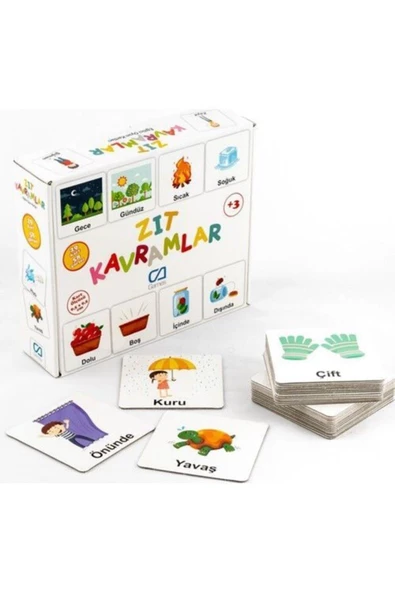 Ca Games Eğitici Zıt Kavramlar Eğitici Kartlar ürün görseli 1